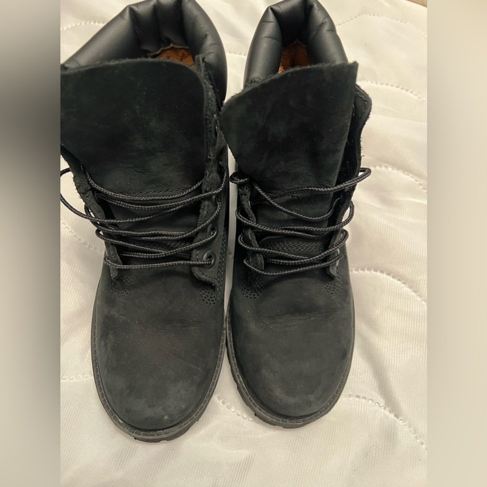 Timberland black boots size 4M